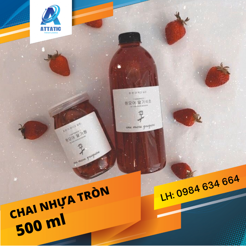 Chai Nhựa Tròn 500ML